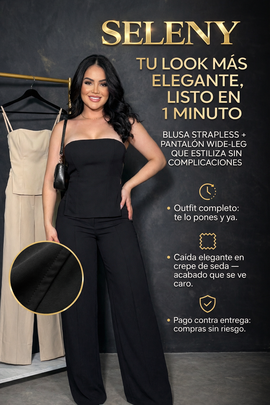 Conjunto blusa y pantalón SELENY seda